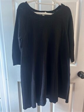 Black Womens Knit Swing Dress